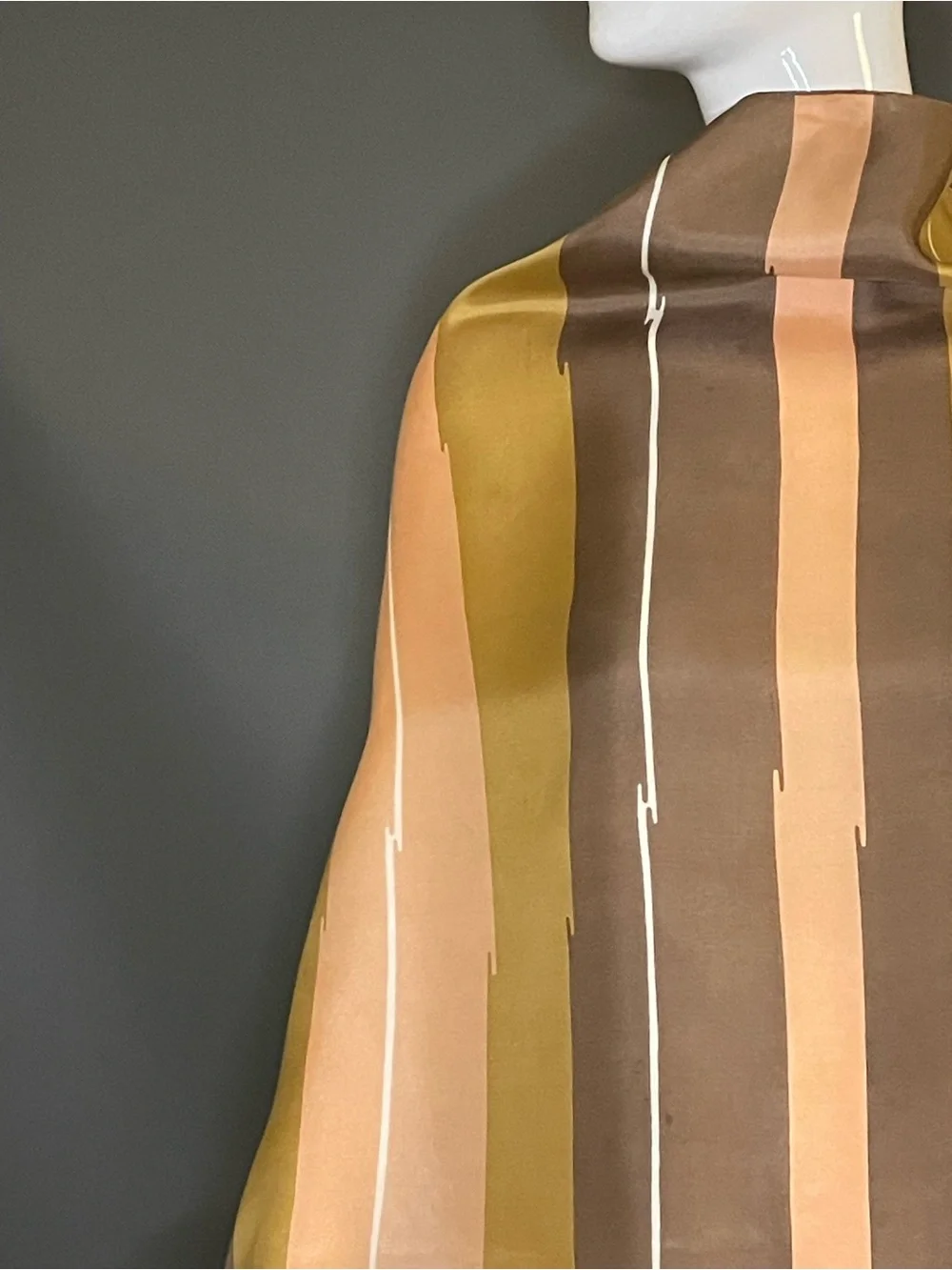 Vintage Pierre Cardin Striped Silk Scarf 31 In Good Condition